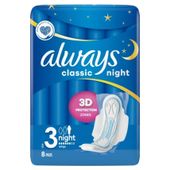 Always Classic Night rozmiar 3 podpaski ze skrzydełkami 8 szt.