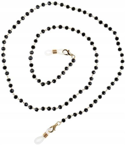 Elegancki Czarny Łańcuszek Do Okularów Koraliki na Arena.pl