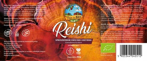 REISHI 80g This is BIO - ekologiczny na Arena.pl
