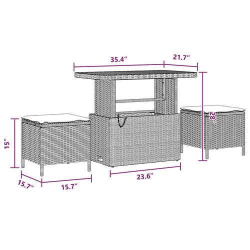 Zestaw Sof na Ogród z poduszką 13 pcs Czarny 90 x 55 x 71 cm na Arena.pl