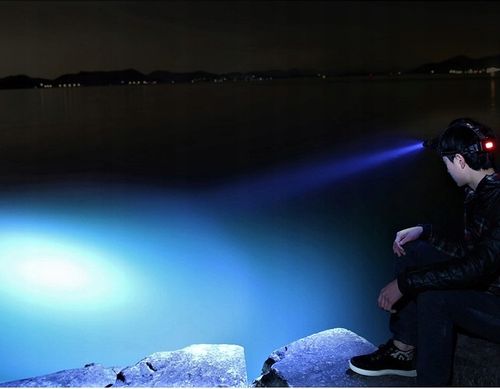 LATARKA CZOŁOWA CZOŁÓWKA LED REFLEKTOR + BATERIE 3 TRYBY ŚWIECENIA 2 x AKUM na Arena.pl