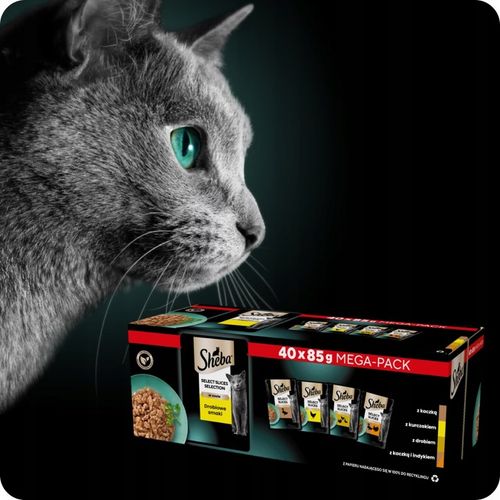 SASZETKI SHEBA SELECTION SELECT SLICES DROBIOWE SMAKI 40X85G na Arena.pl