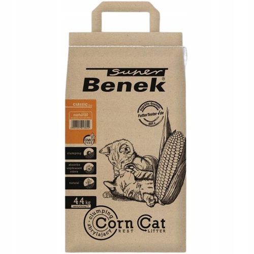 Żwirek kukurydziany dla kota Super Benek Corn Cat Naturalny 7l na Arena.pl