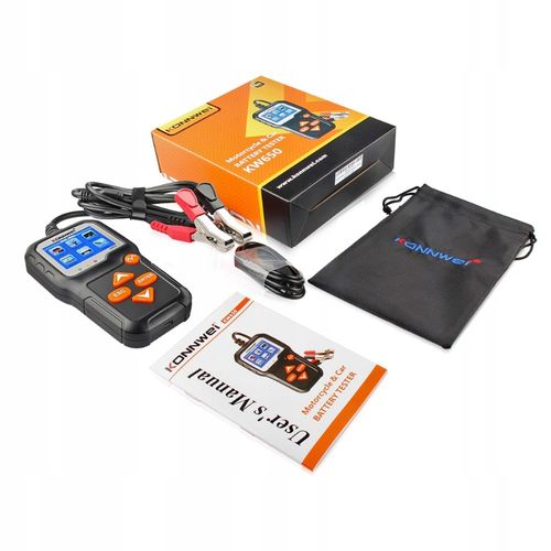 Tester Akumulatorów Konnwei KW650 LCD Miernik Cyfrowy 6V 12V Polskie Menu na Arena.pl