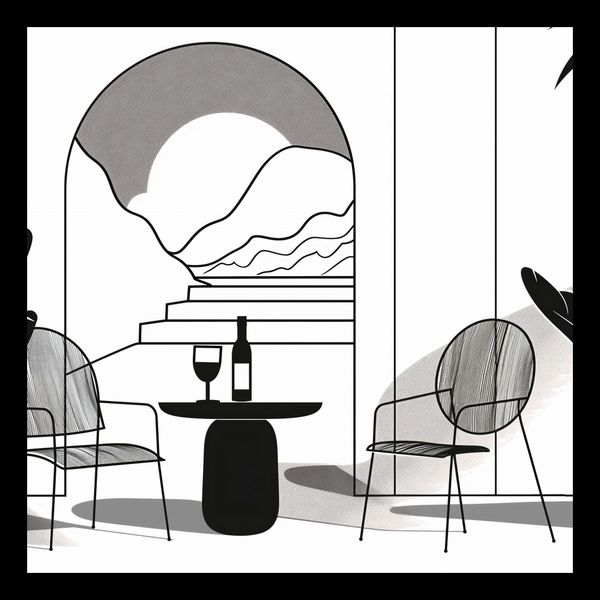Plakat 30x30cm Relaks w Monochromie zdjęcie 2