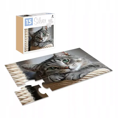 Duże puzzle do rehabilitacji na terapię - Silver Alexander Kot 12 elementów na Arena.pl