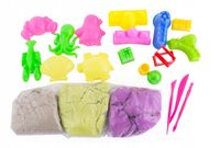 Piasek kinetyczny 3kg ZESTAW NAJWIĘKSZY 115ELEMENTÓW ZABAWEK kolorowy basen