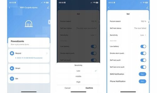 CZUJNIK DYMU OGNIA WIFI ALARM CZUJKA TUYA SMART Z SYRENĄ NA BATEIRE na Arena.pl