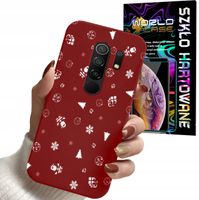 ETUI DO XIAOMI REDMI 9 - ŚWIĄTECZNE WZORY CHOINKA MIKOŁAJ + SZKŁO