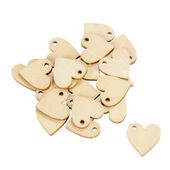 Drewniane zawieszki SERCA serduszka 20mm 2cm surowe 20szt.