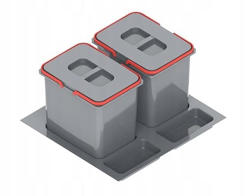 Pojemnik na odpady PRAKTIKO 60 podwójny (2x15l) tworzywo sztuczne na Arena.pl