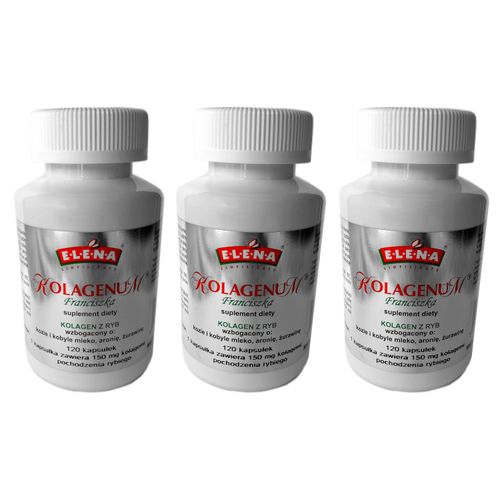 3x Kolagenum 120 kaps Elena z kozim kobylim mlekiem pakiet na Arena.pl