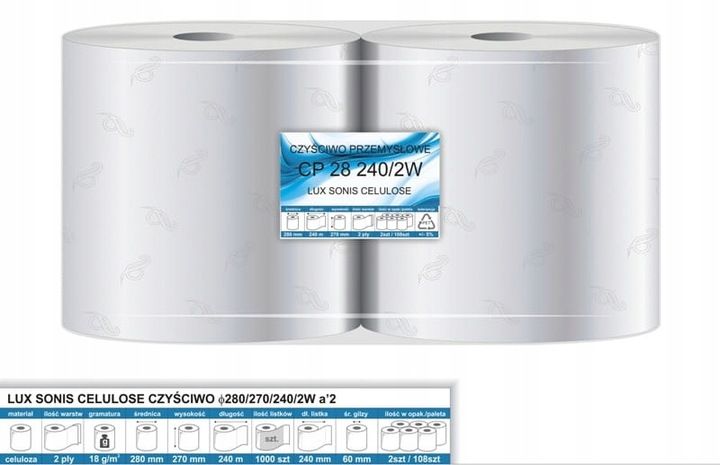 Czyściwo przemysłowe celuloza klejone bezpyłowe 28 zdjęcie 2