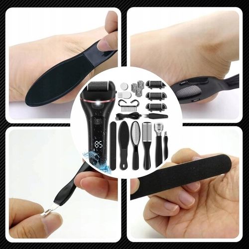 PILNIK DO STÓP MEGA ZESTAW DO PIĘT PILNICZEK ELEKTRYCZNY LED + NASADKI 15w1 na Arena.pl