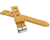 Perforowany ochry szyty pasek VINTAGE z luksusowej skóry Top Grain - 20