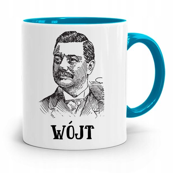 Dla Wójta Kubek Błękitny Prezent Wójt Z Nadrukiem Ze Zdjęciem zdjęcie 1