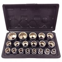 ZESTAW KLUCZE NASADOWE 12 KĄTNE NASADKI 1/2" 8-32 mm SPLINE WALIZKA