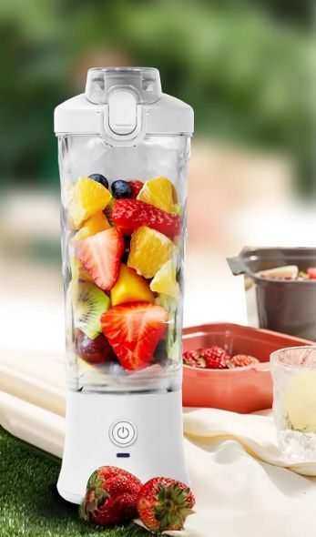 BLENDER SHAKER TURYSTYCZNY DIODY LED USB-C AKUMULATOR 600ML BEZPRZEWODOWY zdjęcie 2