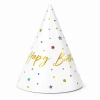 czapeczki papierowe happy birth. candles 6 szt.