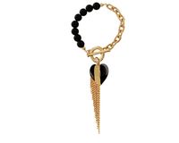 bransoletka z onyksów z sercem z kolekcji heart harmony (b23/zim/43au)