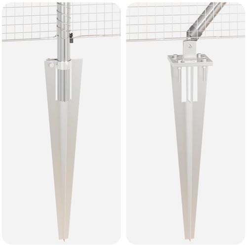 Ogrodzenie z słupkami Srebrny 0.8 x 100 m Stal na Arena.pl