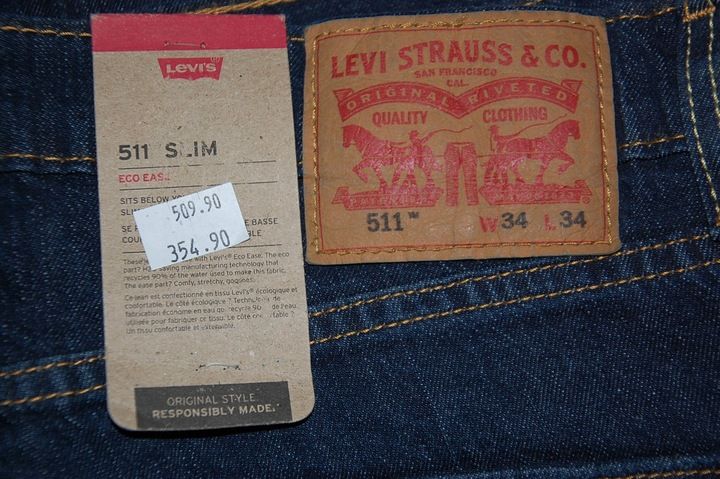 LEVIS 511 34/34 W34 L34 granatowe 5430 pas 90 cm zdjęcie 8