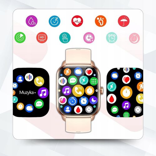 SMARTWATCH DAMSKI ZEGAREK PL MENU POWIADOMIENIA ROZMOWY SMART WATCH na Arena.pl