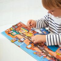 Układanka magnetyczna Janod Magneti'stories dla dzieci Plac Budowy 3+