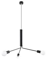 Żyrandol loftowy wiszący DUOMO 3D SL.0303 Sollux metalowy czarny