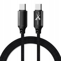 2 x Kabel wytrzymały USB-C 1.5m USB-C Typ-C TypC 100W 150cm czarny