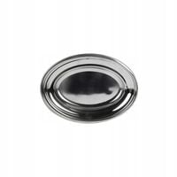 Taca owalna z obręczą 25 cm srebrna głęboka