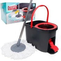 Mop Obrotowy 360 SPIN TURBO premium Metalowy wirnik, wiadro, mikrofibra 9L
