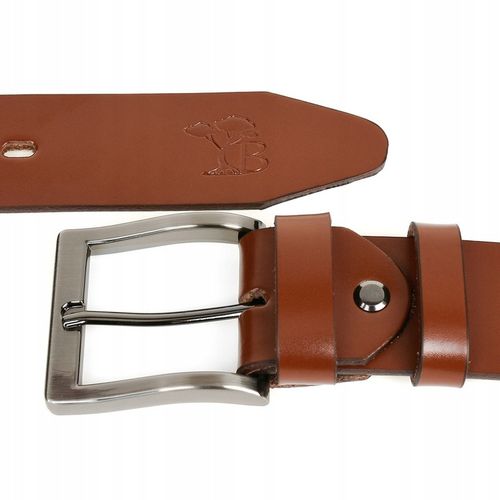 Skórzany pasek koniak do spodni szeroki BELTIMORE na Arena.pl