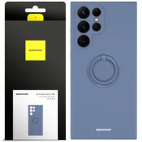 ETUI MATOWE DO GALAXY S22 ULTRA SPACECASE SILICONE RING SILIKONOWE + FOLIA