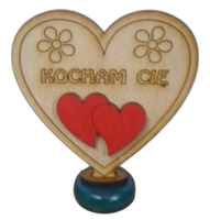 serce stojące eko kocham cię   11,5 x 10,5