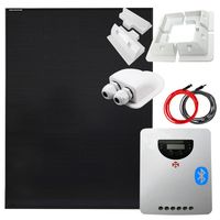 ZESTAW FOTOWOLTAICZNY 200W SOLARNY Z UCHWYTAMI MONTAŻOWYM DO KAMPERA