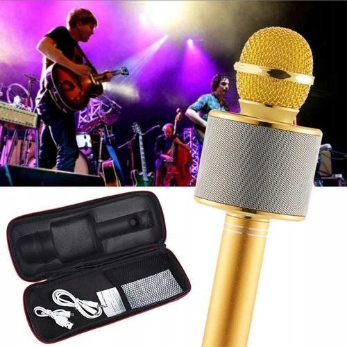 Mikrofon Bluetooth WS-858 do śpiewania karaoke na Arena.pl