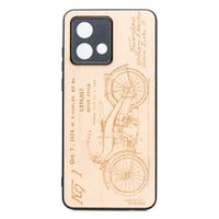 Drewniane Etui Bewood do Motorola G84 5G HARLEY PATENT ANIEGRE