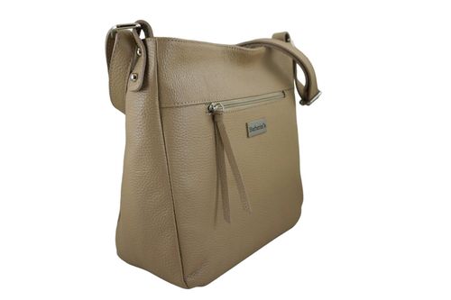 Torebka codzienna skórzana damska - Beżowa na Arena.pl