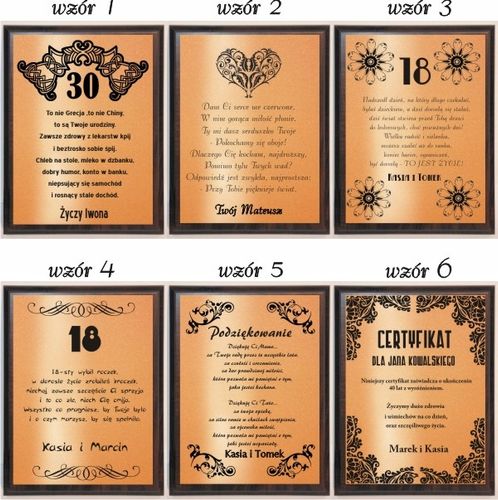 PREZENT certyfikat na urodziny 18 30 40 50 60 ślub na Arena.pl