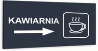 Tabliczka informacyjna ATRACYTOWA z dibondu KAWIARNIA DOWOLNY NAPIS