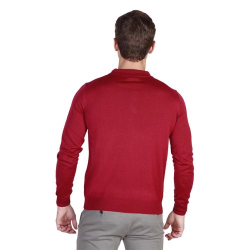Trussardi męski sweter polo czerwony M na Arena.pl