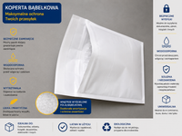 Koperty Bąbelkowe Białe A11 11A 200 szt Grube Solidne do wysyłki kurierem