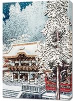 Obraz 70x100cm The Yōmei Gate at Nikkō, Takahashi Japoński Vintage