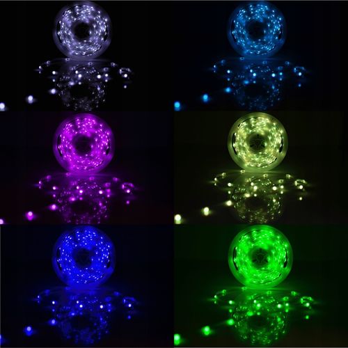 Magiczne lampki Choinkowe RGB USB IP65 200 led 10m Pilot Aplikacja DC 5V na Arena.pl