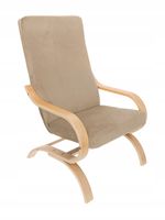 Pokrowiec Na Fotel Finka Beż Cappuccino Welur Elastyczny [21Fd]