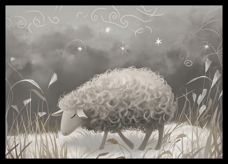 Plakat 42x29,7cm Bujna Owca zdjęcie 2