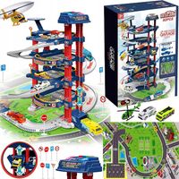 PARKING GARAŻ SAMOCHODOWY ZABAWKA Z WINDA ELEKTRYCZNA ZJEŻDŻALNIA DLA AUTEK