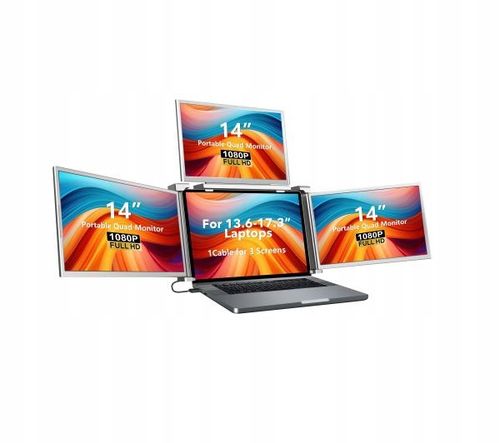 Monitory do laptopa Extralink Triple Screen S680 14" Full HD IPS na Arena.pl