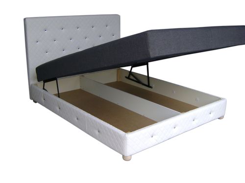 Łóżko NICOLA I 160x200 tapicerowane z materacem i pojemnikiem na Arena.pl